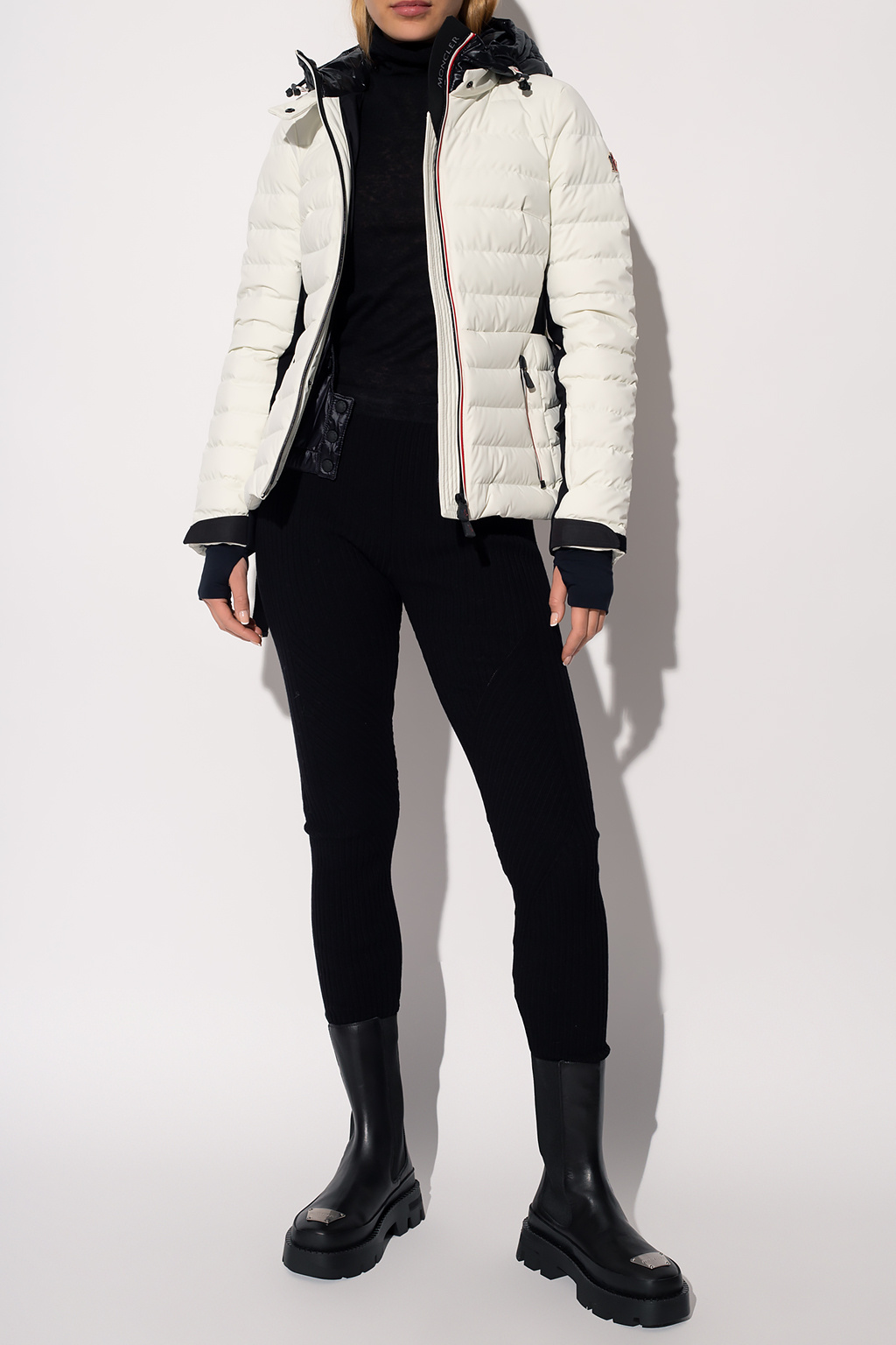 Torilis padded bomber jacket - White 'Bruche' ski jacket Moncler Grenoble -  SchaferandweinerShops VG